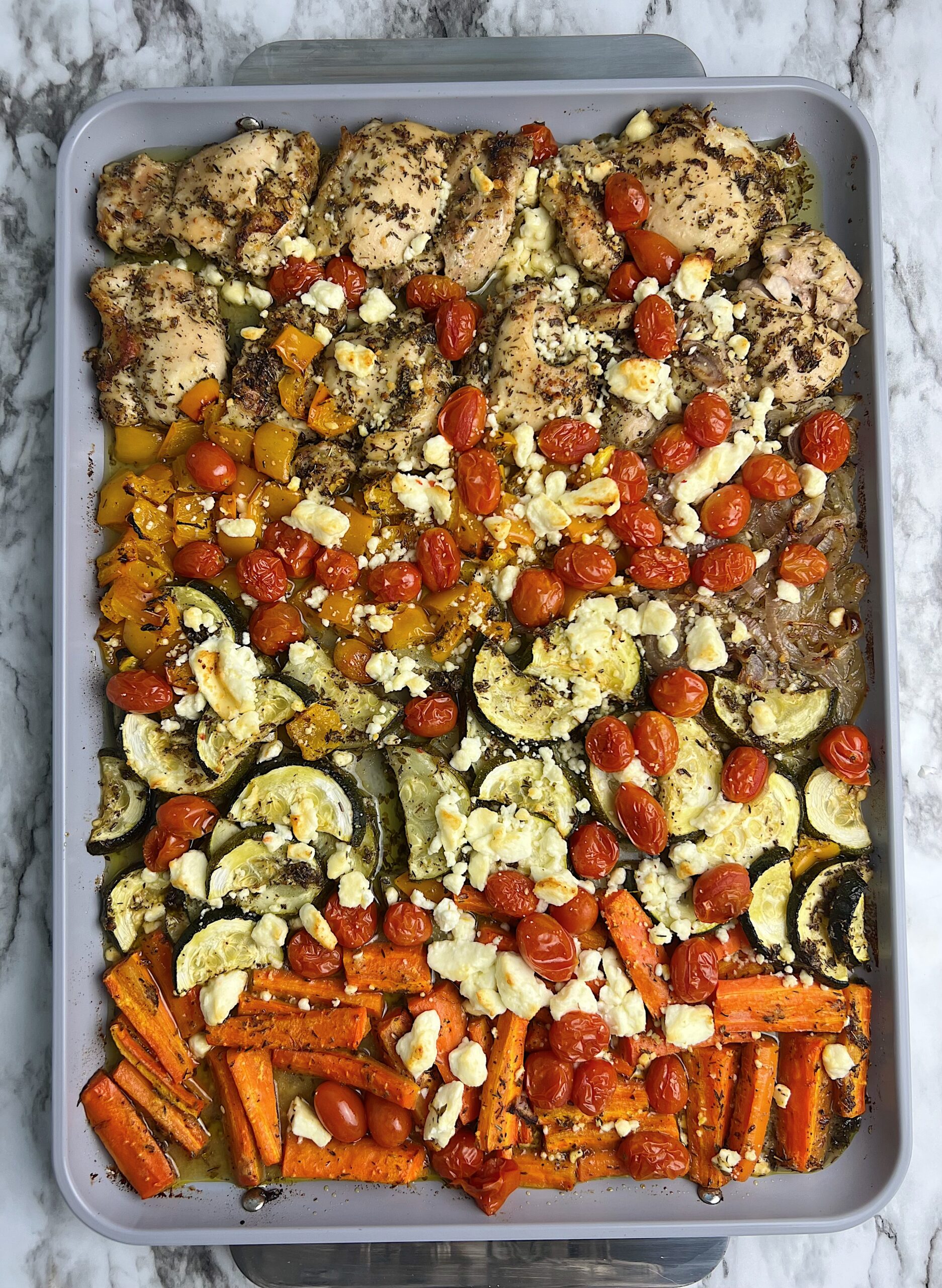 Greek- inspired Sheet Pan Chicken