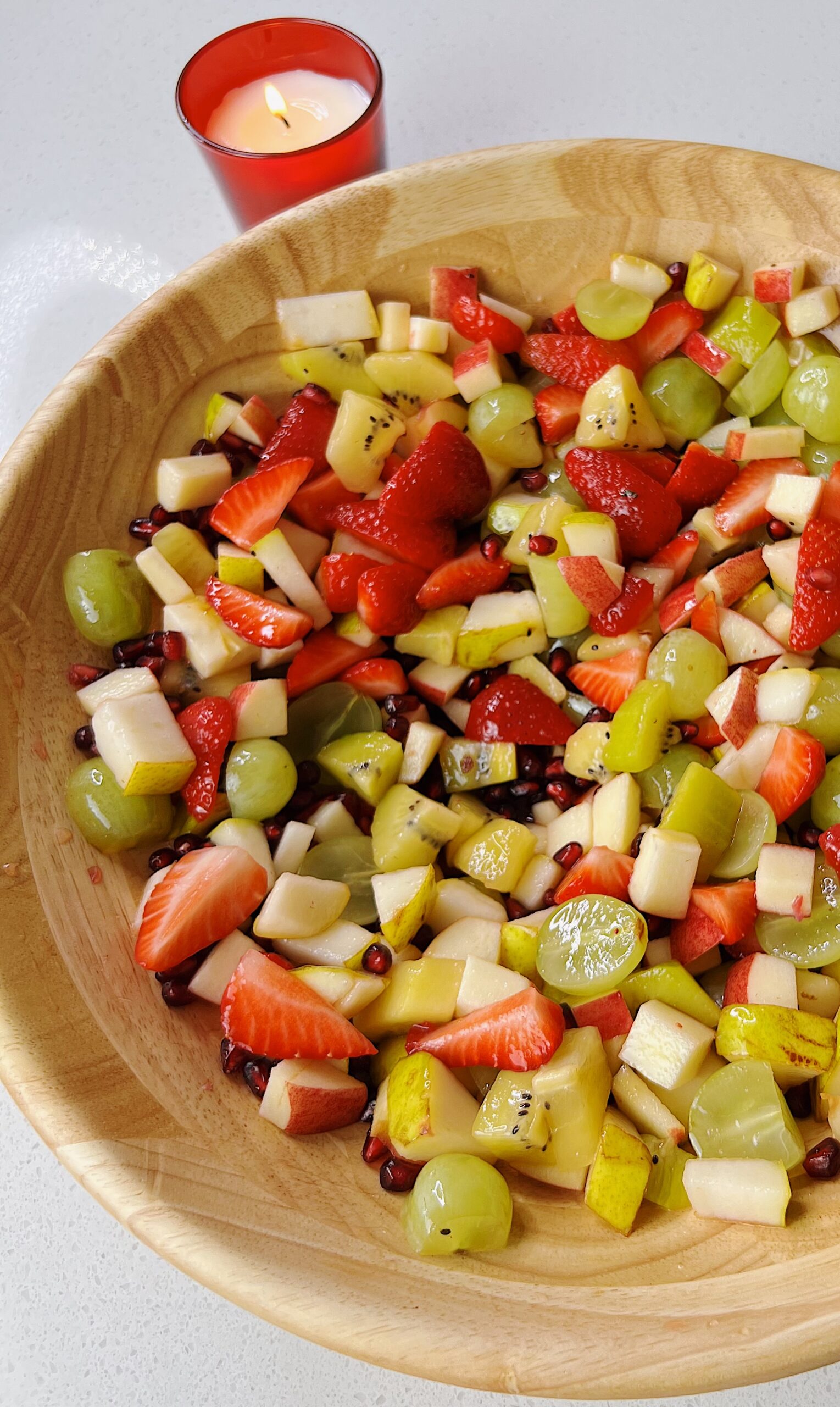 Christmas Fruit Salad with Honey Lemon Dressing