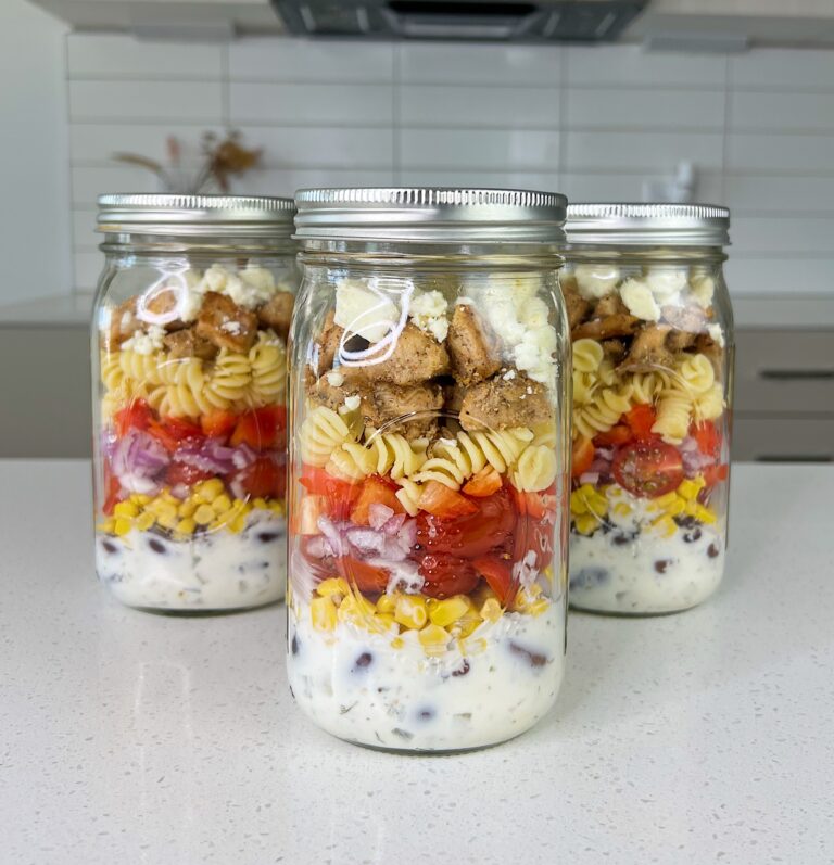 Greek-Inspired Chicken Pasta Salad with Tzatziki Dressing