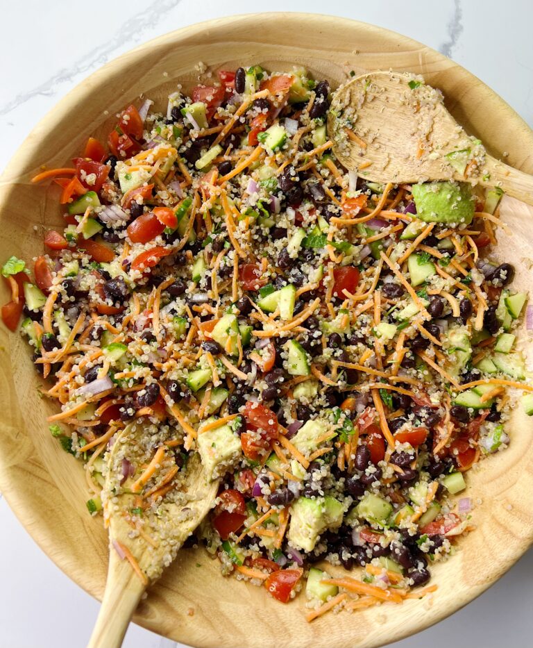 Black Bean Quinoa Salad with Lemon Dressing